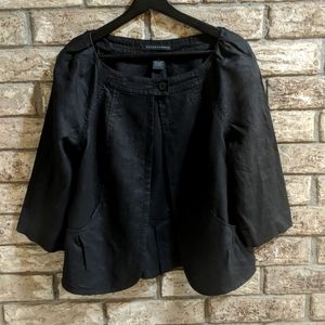 Grace Elements Black Linen Jacket Size 12